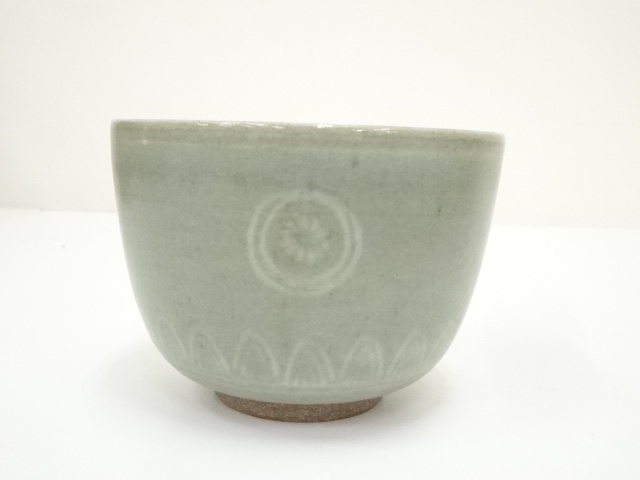 道具 ] - 道具 京焼 十九世 雲林院宝山造 狂言袴茶碗（銘：春興）（共